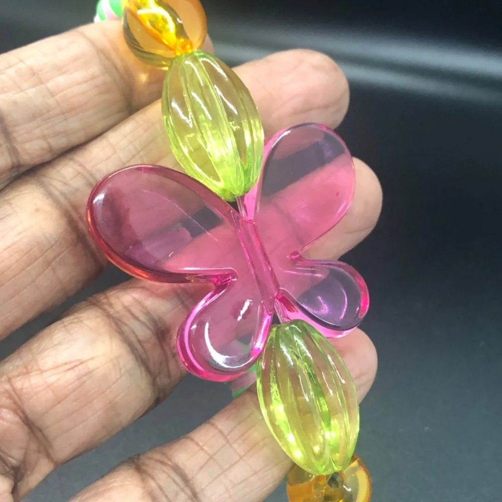 Butterfly Elastic Clay Beads Stretch Bracelet - Picture 6 of 14